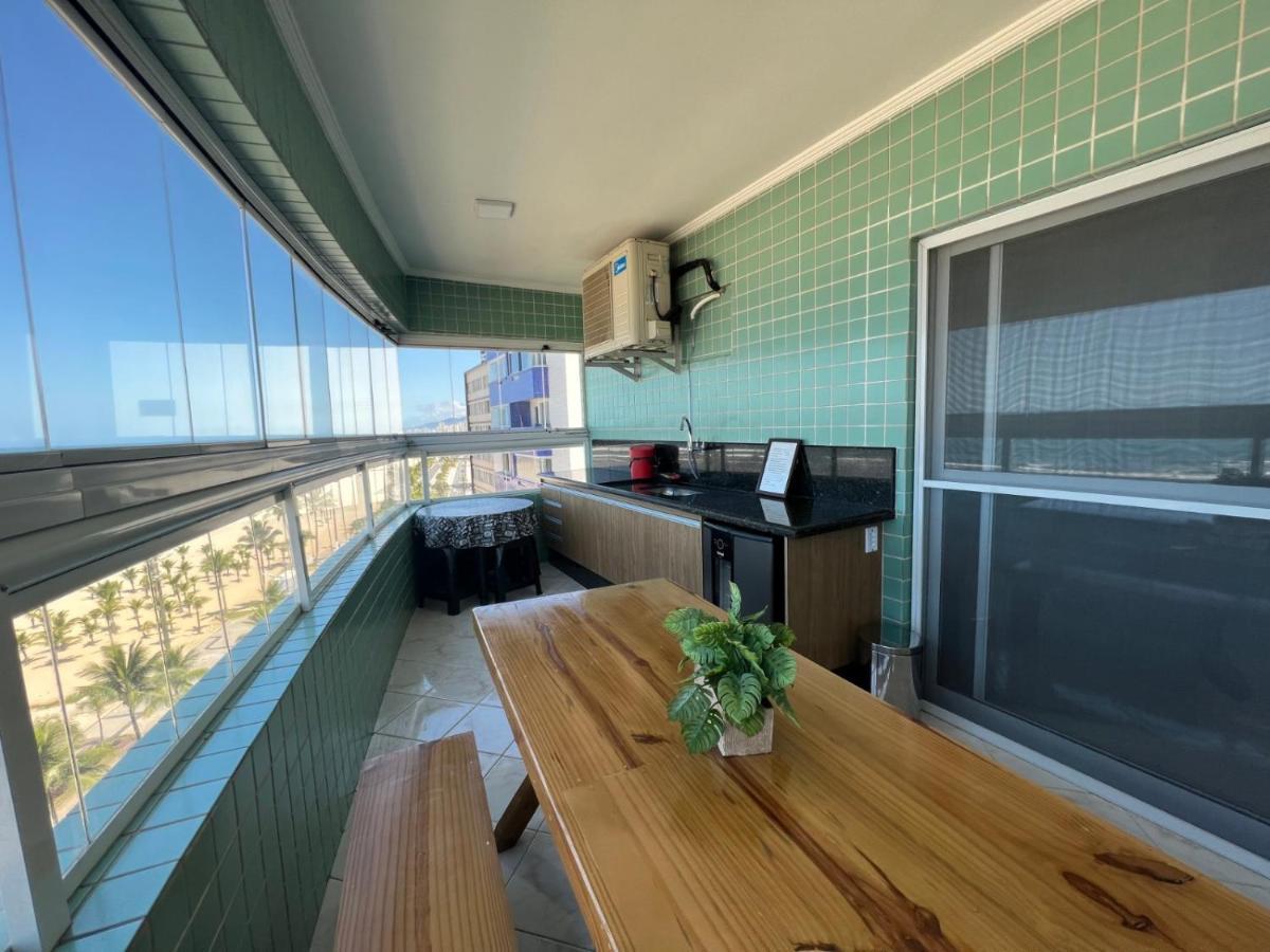 Apartamento Guilhermina De Frente Para O Mar Praia Grande  Kültér fotó