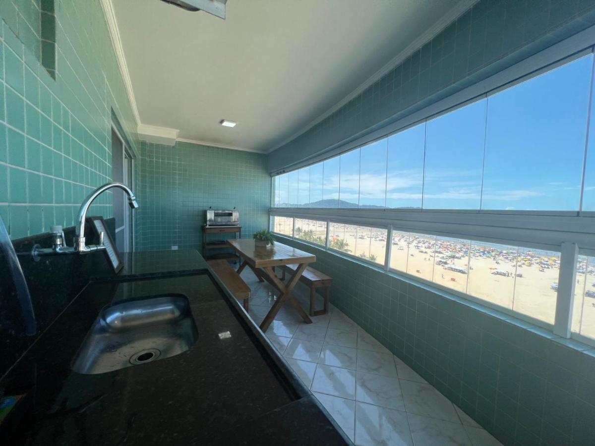 Apartamento Guilhermina De Frente Para O Mar Praia Grande  Kültér fotó