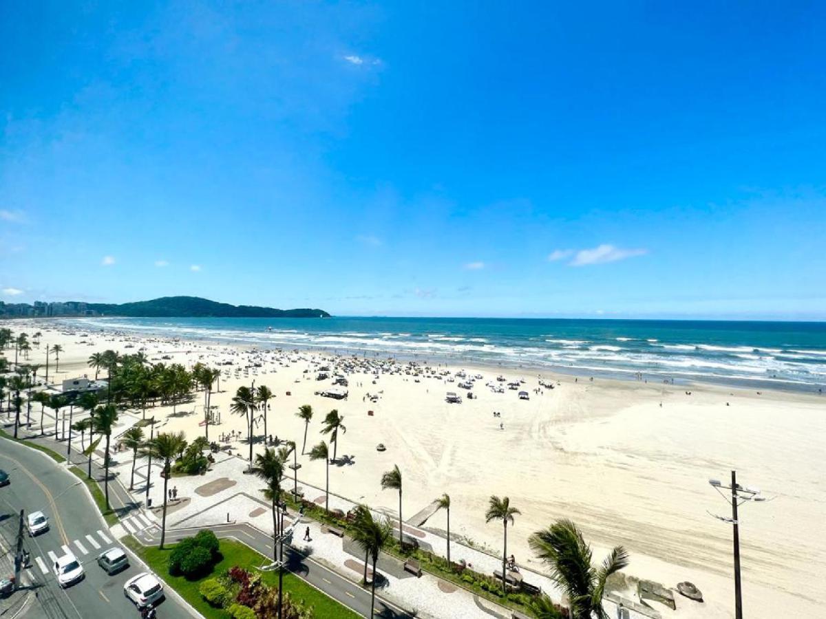 Apartamento Guilhermina De Frente Para O Mar Praia Grande  Kültér fotó