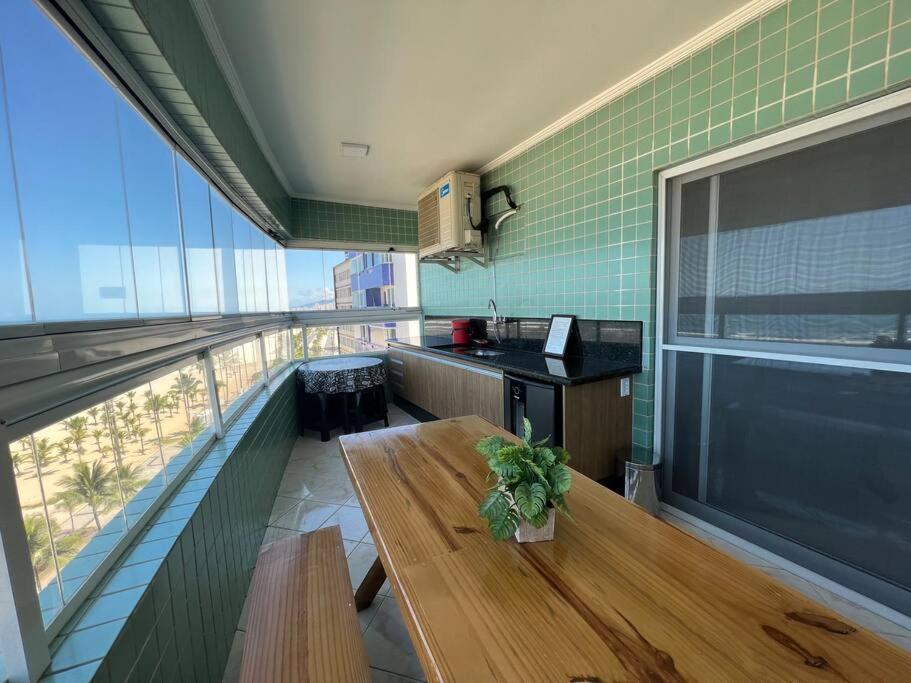 Apartamento Guilhermina De Frente Para O Mar Praia Grande  Kültér fotó